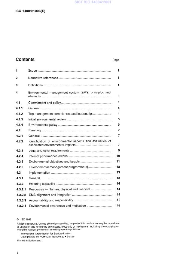 ISO 14004:1996 ISO 14004:1997 - Page 4 preview