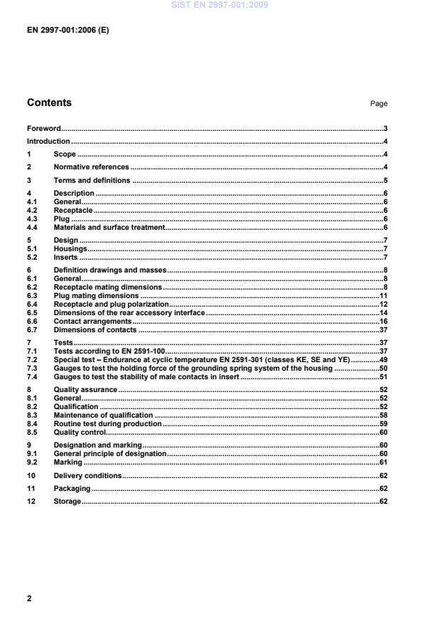 EN 2997-001:2006 EN 2997-001:2009 - Page 4 preview