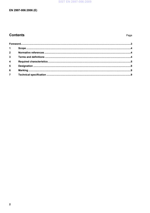 EN 2997-006:2006 EN 2997-006:2009 - Page 4 preview