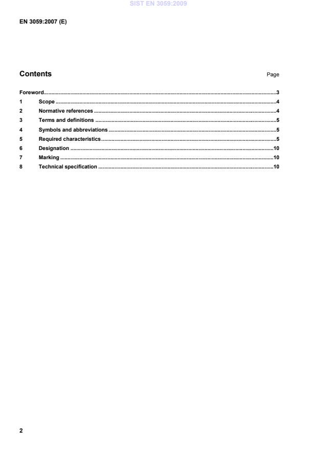 EN 3059:2007 EN 3059:2009 - Page 4 preview