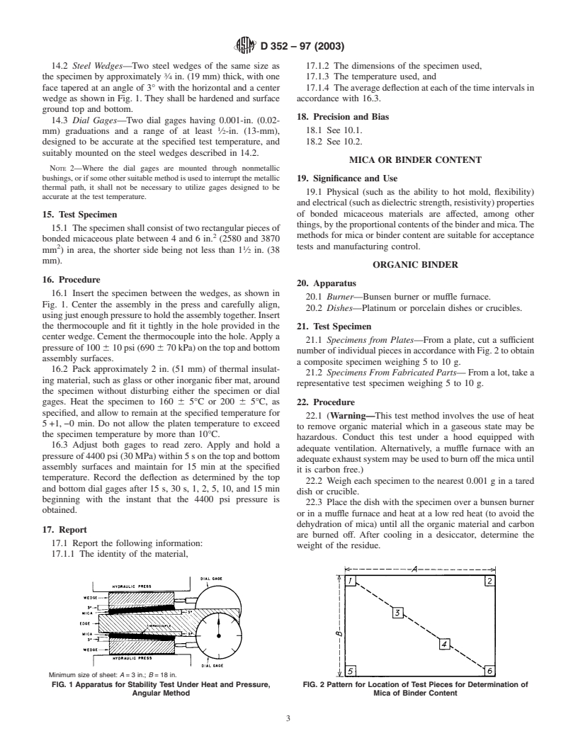 ASTM D352-97(2003) - Standard Test Methods for Pasted Mica Used in Electrical Insulation