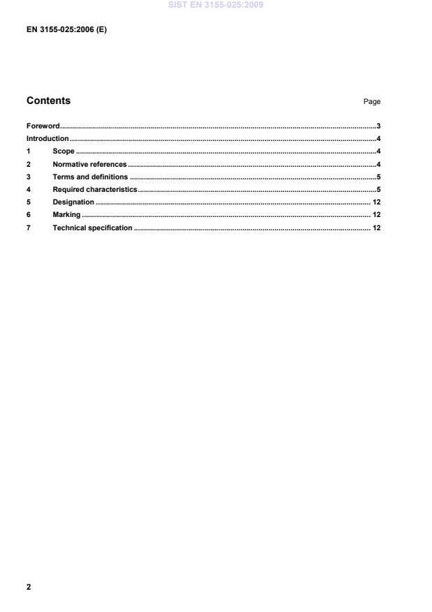 EN 3155-025:2006 EN 3155-025:2009 - Page 4 preview