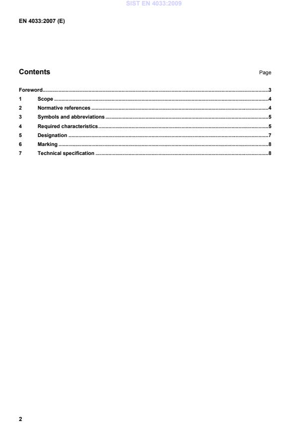 EN 4033:2007 EN 4033:2009 - Page 4 preview