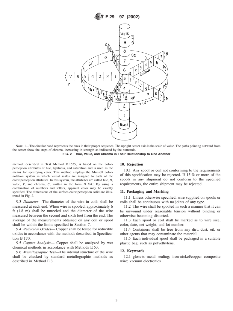 ASTM F29-97(2002) - Standard Specification for Dumet Wire for Glass-to-Metal Seal Applications