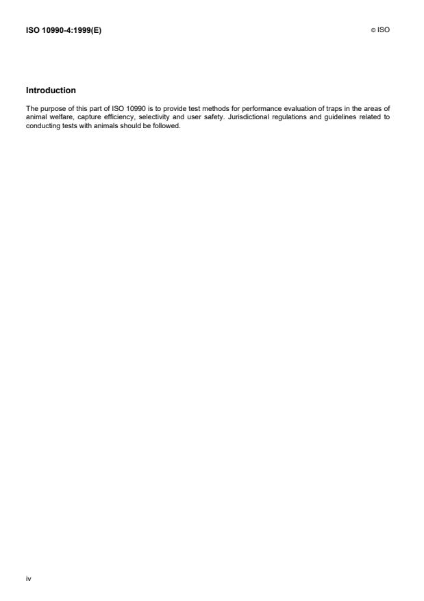 ISO 10990-4:1999 ISO 10990-4:1999 - Animal (mammal) traps - Page 4 preview
