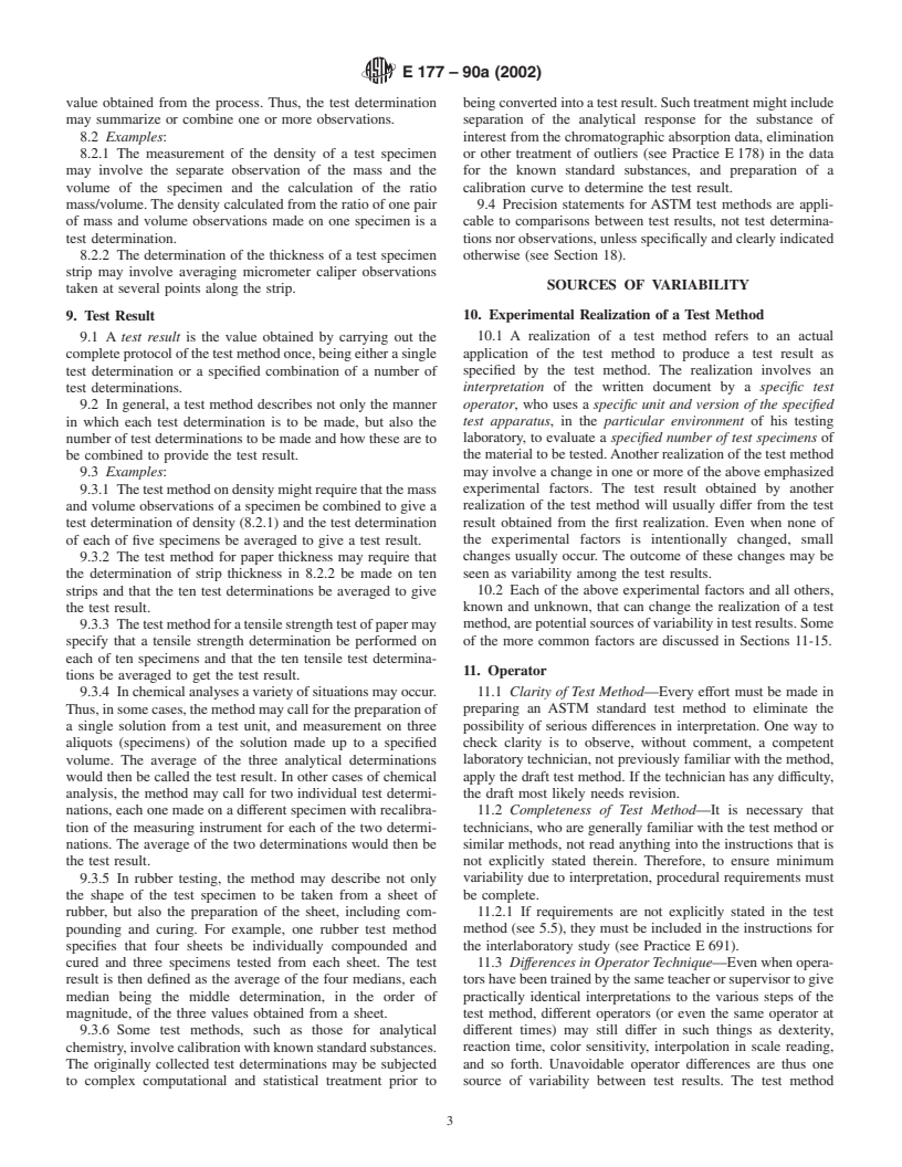 ASTM E177-90a(2002) - Standard Practice for Use of the Terms Precision and Bias in ASTM Test Methods