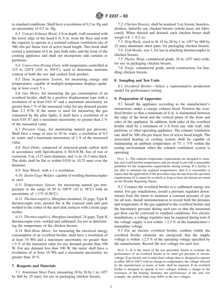 ASTM F2237-03 - Standard Test Method for Performance of Upright Overfired Broilers