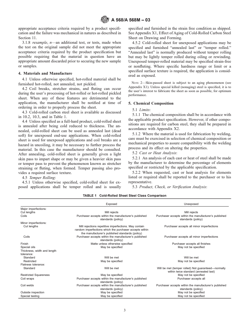 ASTM A568/A568M-03 - Standard Specification for Steel, Sheet, Carbon, and High-Strength, Low-Alloy, Hot-Rolled and Cold-Rolled, General Requirements for