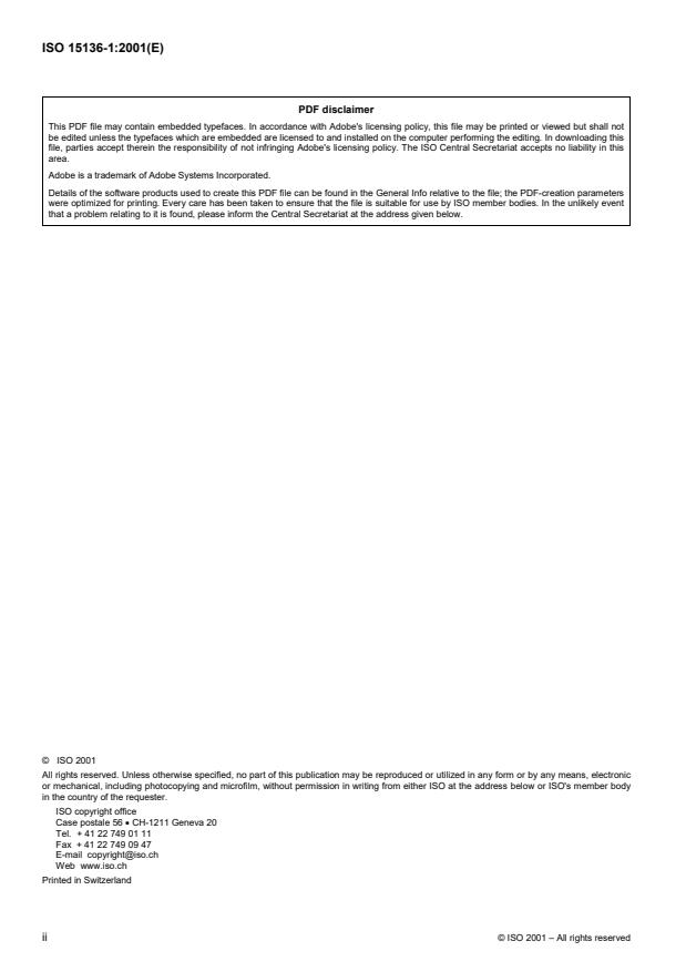 ISO 15136-1:2001 ISO 15136-1:2001 - Downhole equipment for petroleum and natural gas industries -- Progressing cavity pump systems for artificial lift - Page 2 preview