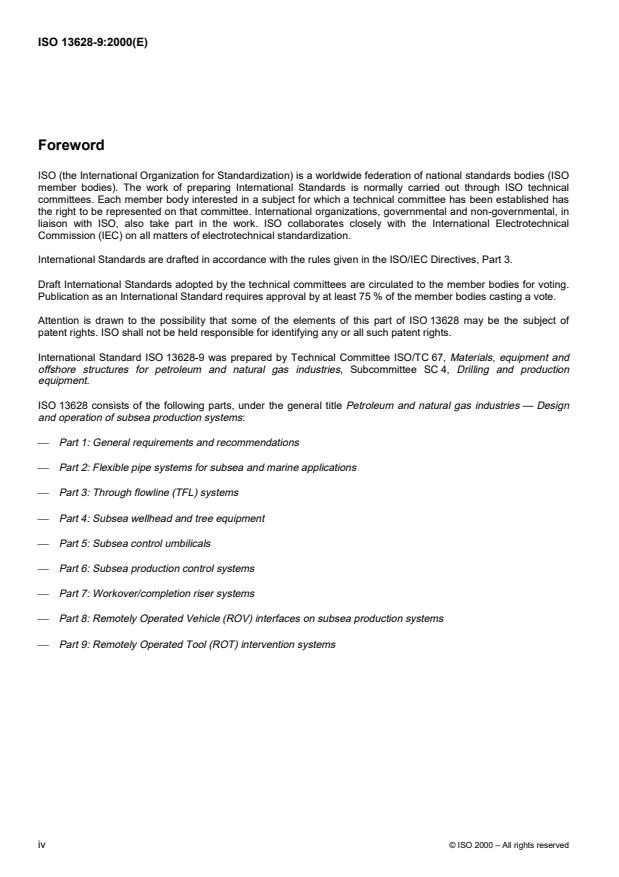 ISO 13628-9:2000 ISO 13628-9:2000 - Petroleum and natural gas industries -- Design and operation of subsea production systems - Page 4 preview