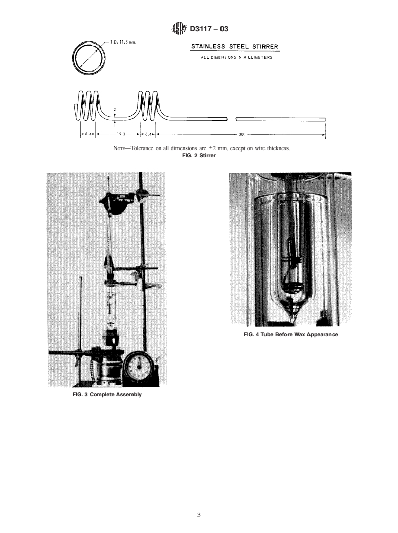 ASTM D3117-03 - Standard Test Method for Wax Appearance Point of Distillate Fuels (Withdrawn 2010)