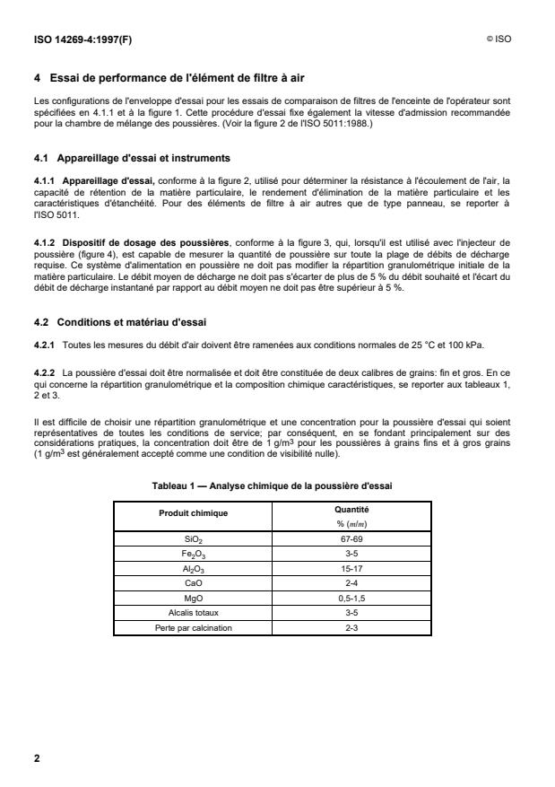 ISO 14269-4:1997 ISO 14269-4:1997 - Tracteurs et machines automotrices pour l'agriculture et la sylviculture -- Ambiance dans l'enceinte de l'opérateur - Page 4 preview