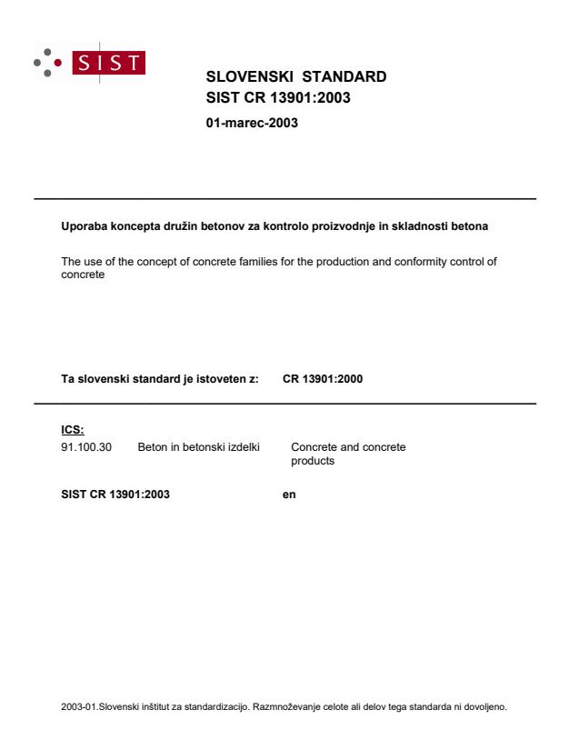 CR 13901:2003