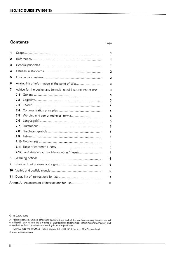 ISO/IEC Guide 37:1995 ISO/IEC Guide 37:1995 - Instructions for use of products of consumer interest - Page 2 preview