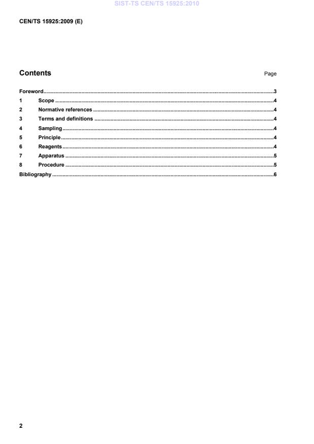 CEN/TS 15925:2009 TS CEN/TS 15925:2010 - Page 4 preview