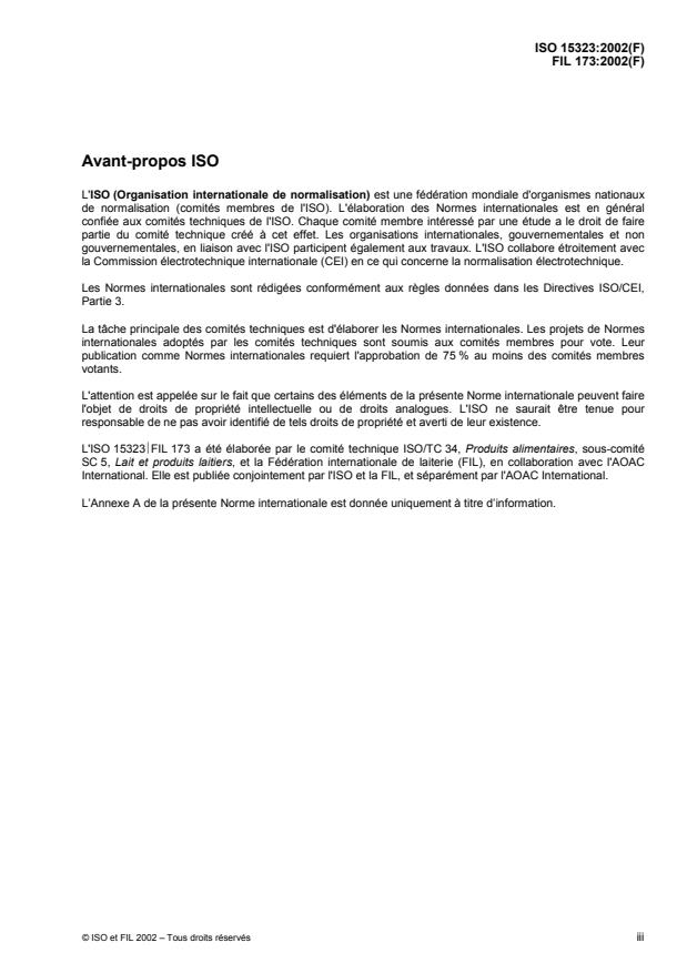 ISO 15323:2002 - Protéines lactiques seches -- Détermination de l'indice de solubilité de l'azote