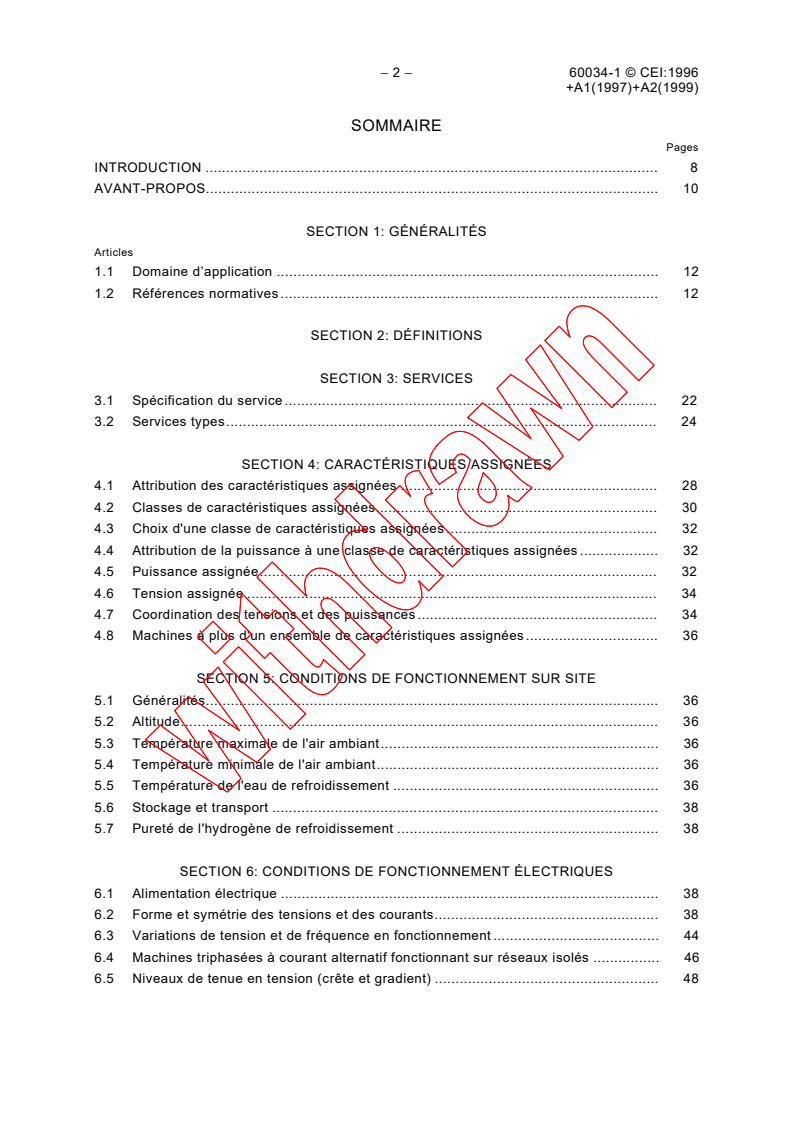 IEC 60034-1:1996 IEC 60034-1:1996+AMD1:1997+AMD2:1999 CSV - Machines électriques tournantes - Partie 1: Caractéristiques assignées et caractéristiques de fonctionnement
Released:8/31/1999 - Page 4 preview