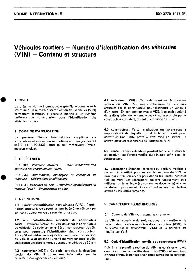 ISO 3779:1977 - Title missing - Legacy paper document
Released:1/1/1977