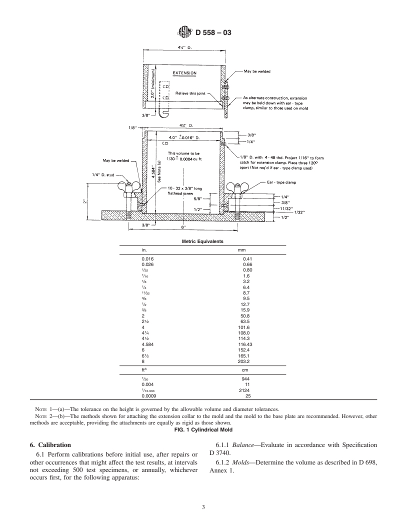 ASTM D558-03 - Standard Test Methods for Moisture-Density (Unit Weight) Relations of Soil-Cement Mixtures