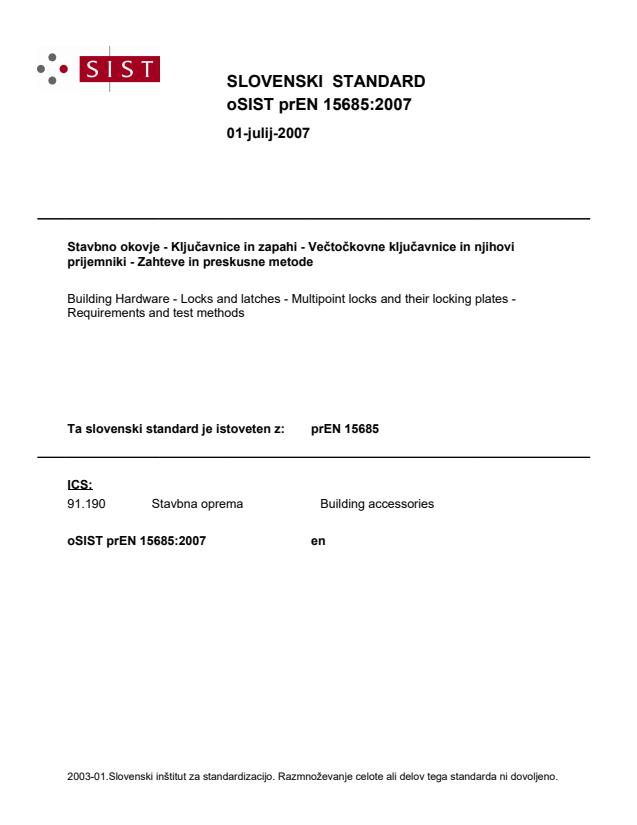 prEN 15685:2007