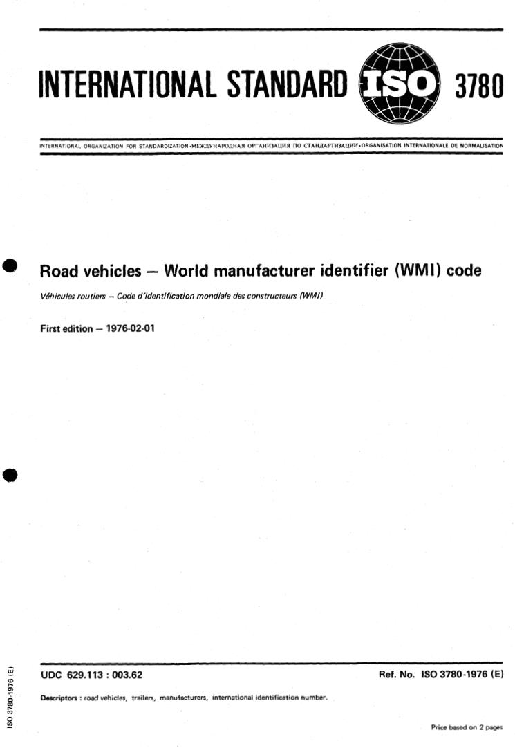 ISO 3780:1976 - Title missing - Legacy paper document
Released:1/1/1976