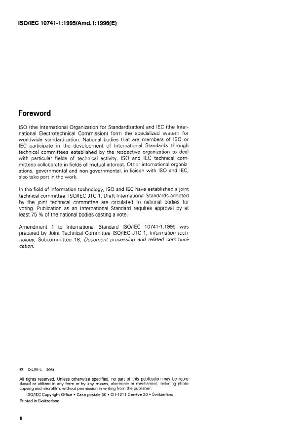 ISO/IEC 10741-1:1995/Amd 1:1996 ISO/IEC 10741-1:1995/Amd 1:1996 - Macro cursor control - Page 2 preview