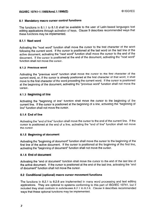 ISO/IEC 10741-1:1995/Amd 1:1996 ISO/IEC 10741-1:1995/Amd 1:1996 - Macro cursor control - Page 4 preview
