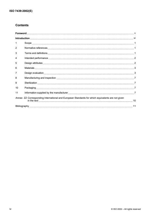 ISO 7439:2002 ISO 7439:2002 - Copper-bearing intra-uterine contraceptive devices -- Requirements, tests - Page 4 preview