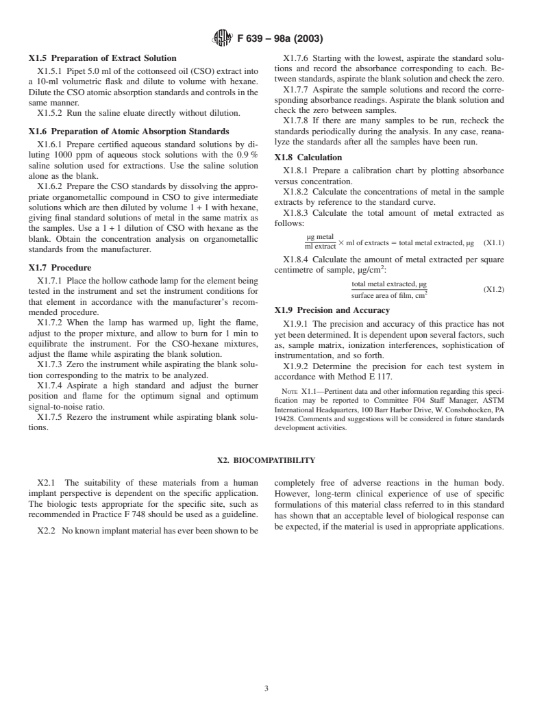 ASTM F639-98a(2003) - Standard Specification for Polyethylene Plastics for Medical Applications