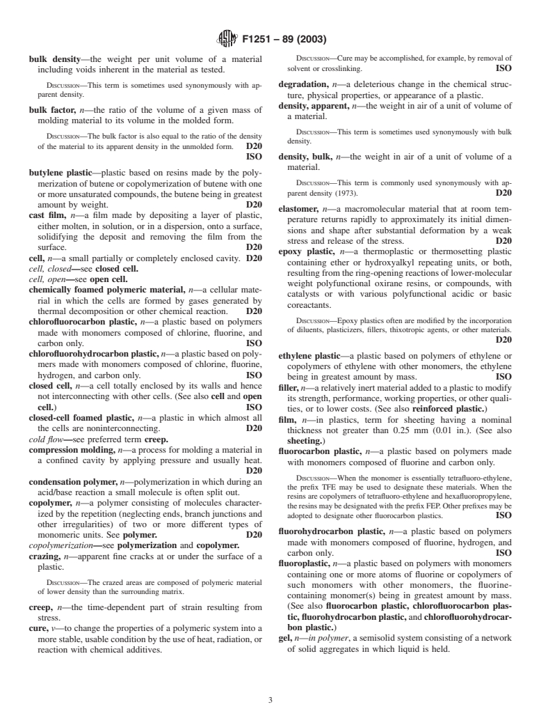 ASTM F1251-89(2003) - Standard Terminology Relating to Polymeric Biomaterials in Medical and Surgical Devices (Withdrawn 2012)