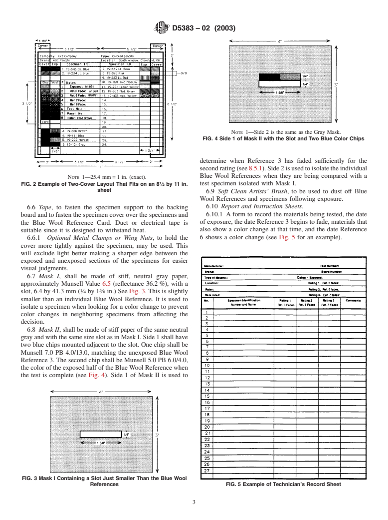 ASTM D5383-02(2003) - Standard Practice for Visual Determination of the Lightfastness of Art Materials by Art Technologists