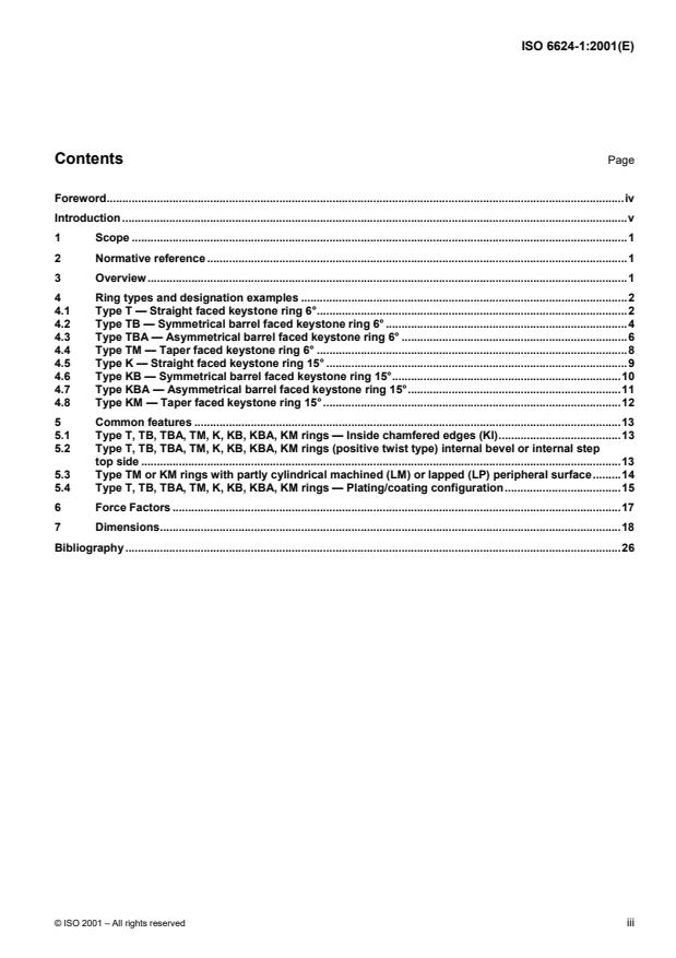ISO 6624-1:2001 - Internal combustion engines -- Piston rings