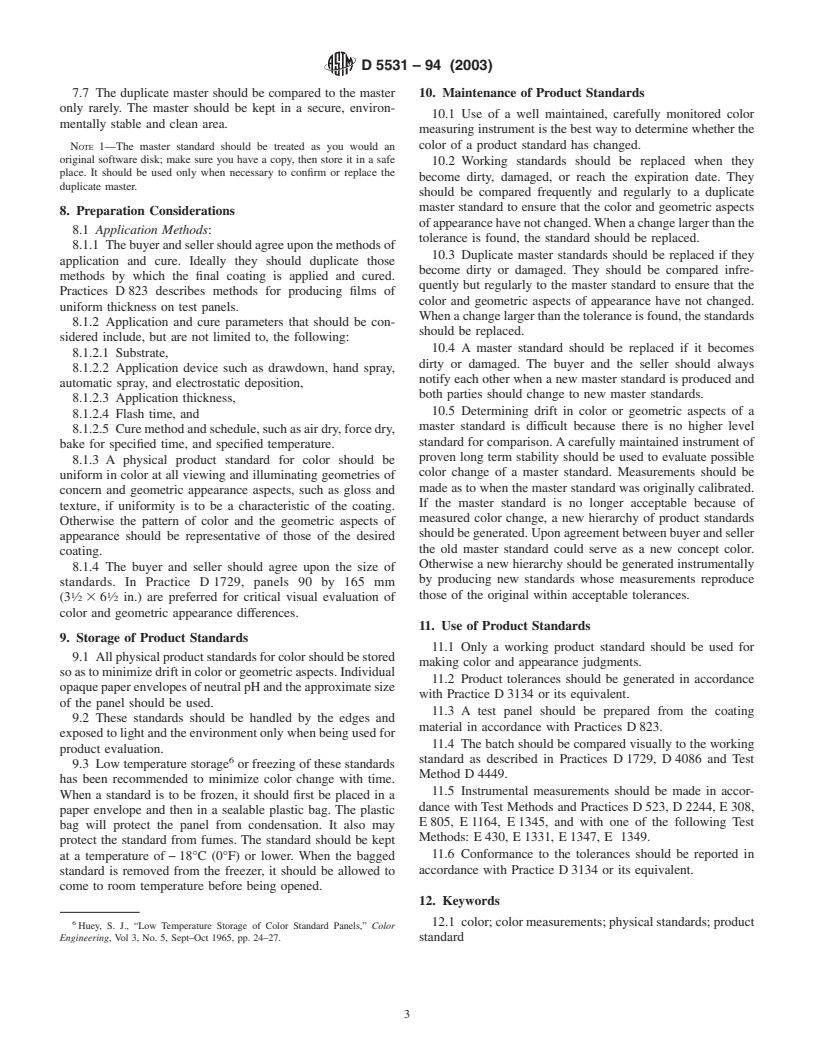 ASTM D5531-94(2003) - Standard Guide for Preparation, Maintenance, and ...