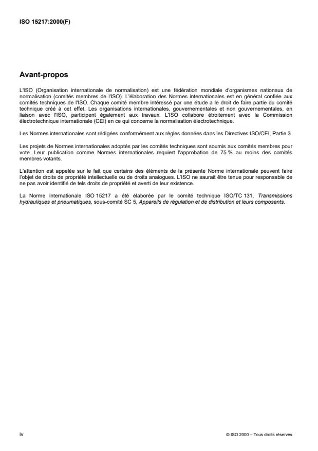 ISO 15217:2000 ISO 15217:2000 - Transmissions hydrauliques et pneumatiques -- Connecteur électrique carré 16 mm avec contact de sécurité -- Caractéristiques et exigences - Page 4 preview