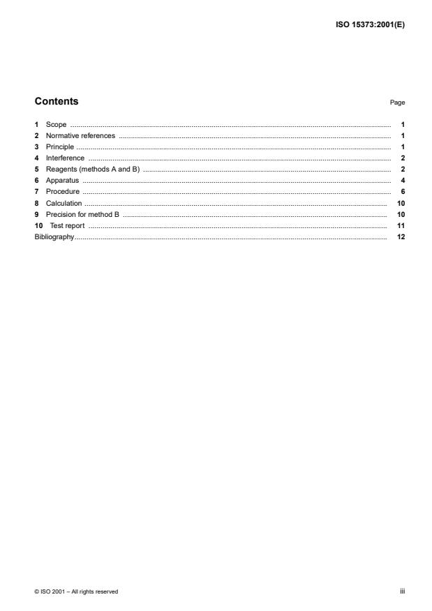 ISO 15373:2001 - Plastics -- Polymer dispersions -- Determination of free formaldehyde