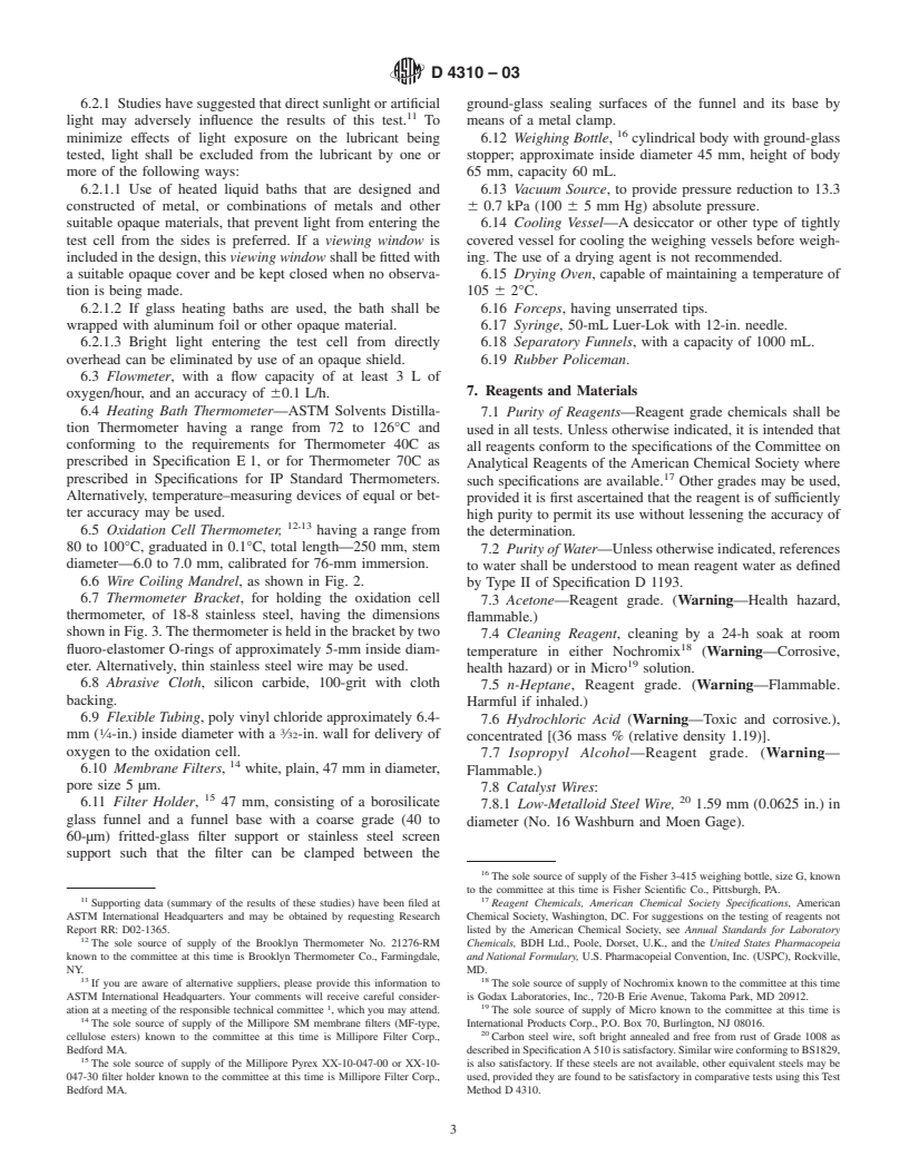 ASTM D4310-03 - Standard Test Method for Determination of the Sludging and Corrosion Tendencies of Inhibited Mineral Oils