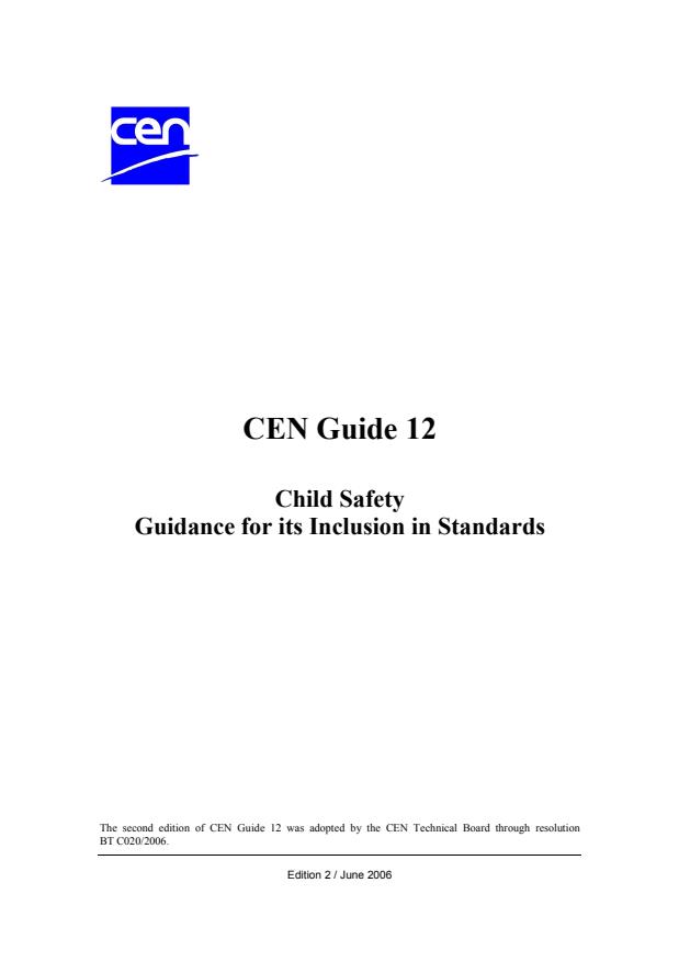 V CEN Guide 12:2007