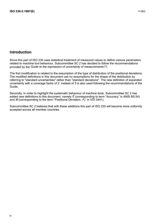 ISO 230-2:1997 ISO 230-2:1997 - Test code for machine tools - Page 4 preview