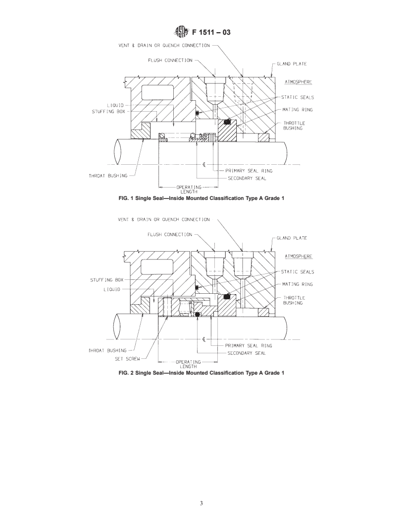 ASTM F1511-03 - Standard Specification for Mechanical Seals for Shipboard Pump Applications