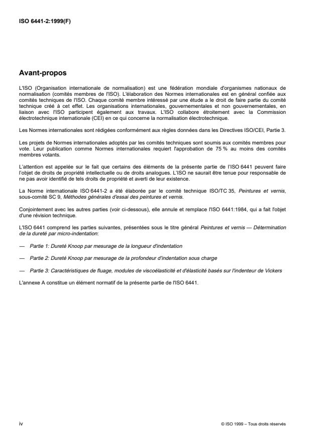 ISO 6441-2:1999 ISO 6441-2:1999 - Peintures et vernis -- Détermination de la dureté par micro-indentation - Page 4 preview