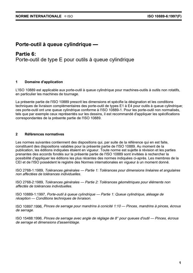 ISO 10889-6:1997 - Porte-outil a queue cylindrique