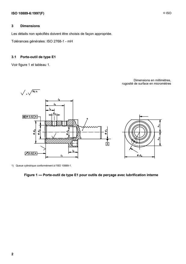 ISO 10889-6:1997 ISO 10889-6:1997 - Porte-outil a queue cylindrique - Page 4 preview