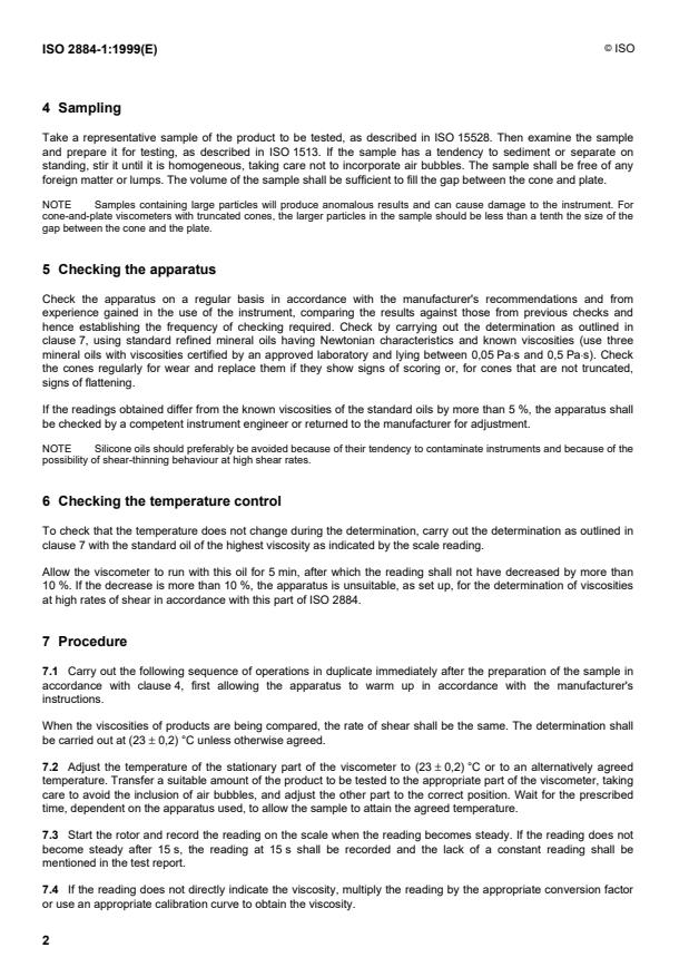 ISO 2884-1:1999 ISO 2884-1:1999 - Paints and varnishes -- Determination of viscosity using rotary viscometers - Page 4 preview