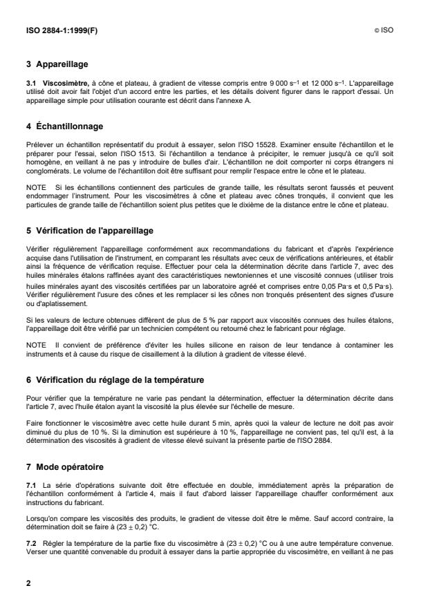 ISO 2884-1:1999 ISO 2884-1:1999 - Peintures et vernis -- Détermination de la viscosité au moyen de viscosimetres rotatifs - Page 4 preview