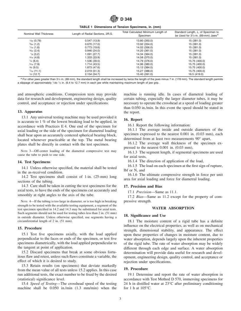 ASTM D348-00 - Standard Test Methods for Rigid Tubes Used for Electrical Insulation