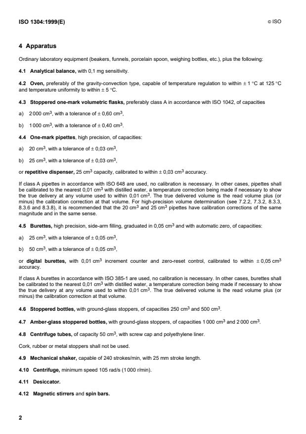 ISO 1304:1999 ISO 1304:1999 - Rubber compounding ingredients -- Carbon black -- Determination of iodine adsorption number -- Titrimetric method - Page 4 preview