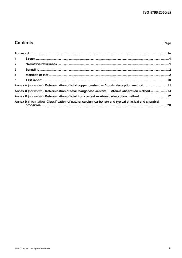 ISO 5796:2000 - Rubber compounding ingredients -- Natural calcium carbonate -- Test methods