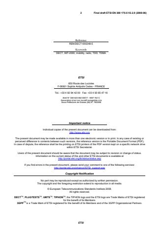 SIST EN 300 175-5 V2.2.1:2009 ETSI EN 300 175-5 V2.2.0 (2008-06) - Digital Enhanced Cordless Telecommunications (DECT); Common Interface (CI); Part 5: Network (NWK) layer - Page 2 preview