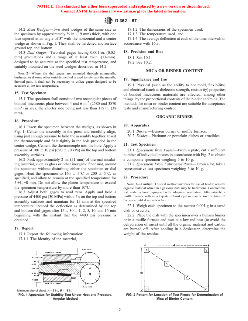 ASTM D352-97 - Standard Test Methods for Pasted Mica Used in Electrical Insulation