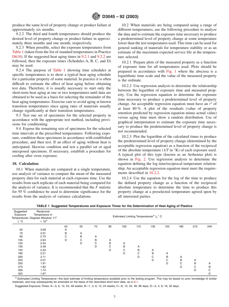 ASTM D3045-92(2003) - Standard Practice for Heat Aging of Plastics Without Load